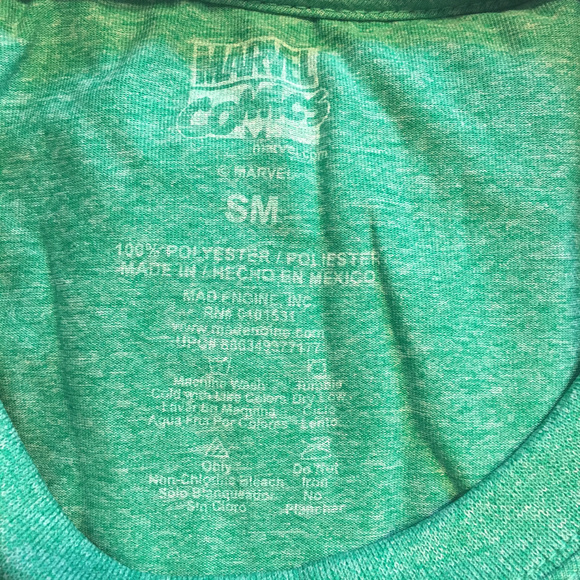 The Incredible HULK Heather Green Marvel Comics Wicking Fabric T Shirt… - Picture 5 of 6